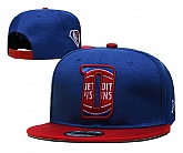 Pistons Team Logo New Era Blue Red 2021 NBA Draft Adjustable Hat YD,baseball caps,new era cap wholesale,wholesale hats